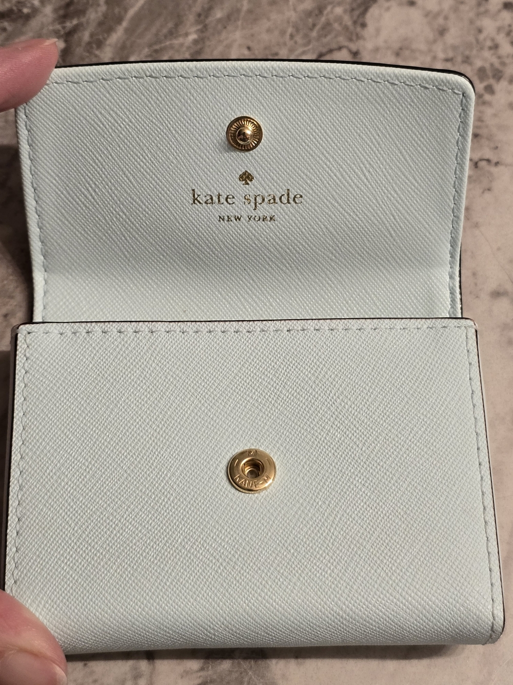 Kate Spade New York Light Blue Saffiano Leather Wallet - Picture 5 of 10